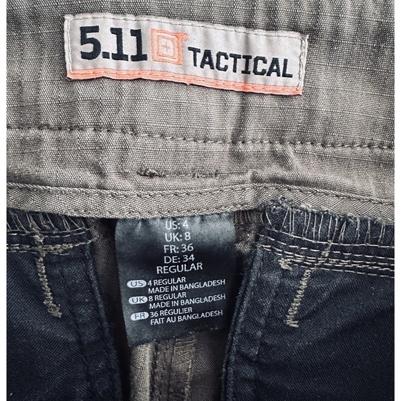 5.11 Tactical Pants Womens 4 Brown Ripstop Cargo Utility Outdoor Workwear - Picture 3 of 12